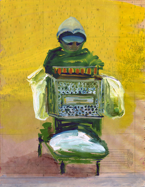 Dana Smith painting titled Bagman Under Surveillance