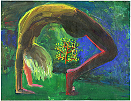 Dana Smith painting titled Backbend In the Garden