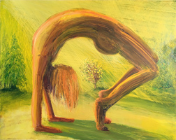 Dana Smith painting titled Backbend In the Garden