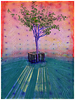 Dana Smith painting titled Fenced Tree
