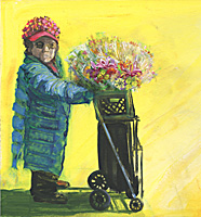 Dana Smith painting titled Flower Lady