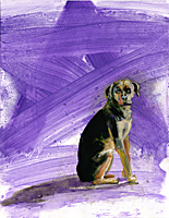 Dana Smith painting titled Purple Star Dog