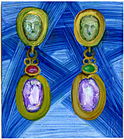 Dana Smith painting titled Singing Earrings with Amethyst
