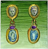 Dana Smith painting titled Golden Singing Earrings
