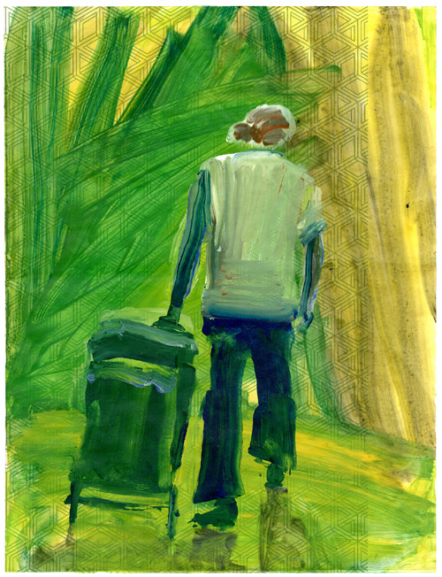Dana Smith painting titled Green Traveler