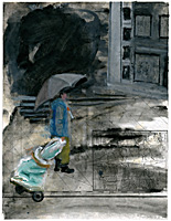 Dana Smith painting titled Umbrella Shelter